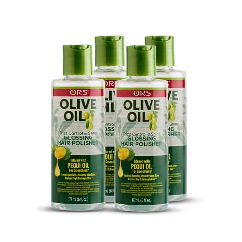 ORS Olive Oil Anti-Frizz Glossing Hair Polisher 6.0 Ounce (Pack of 4)