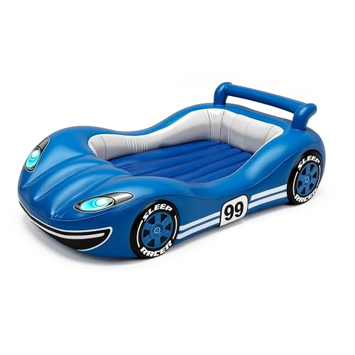 AirCandy Sleep Racer LED Inflatable Bed with Blue Light, Portable & Easy Setup