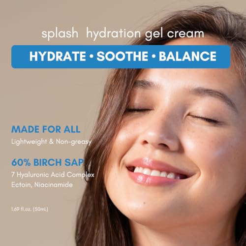 Slowpure Hydrating Gel Cream with Birch Sap & Hyaluronic Acid - Cooling Moisturizer for Skin Barrier & Anti-Aging, 1.69 fl oz