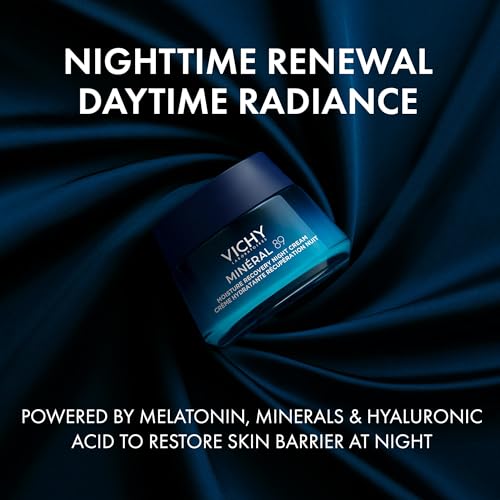 Vichy Minéral 89 Night Moisturizer - Hydrating Face Cream with Hyaluronic Acid