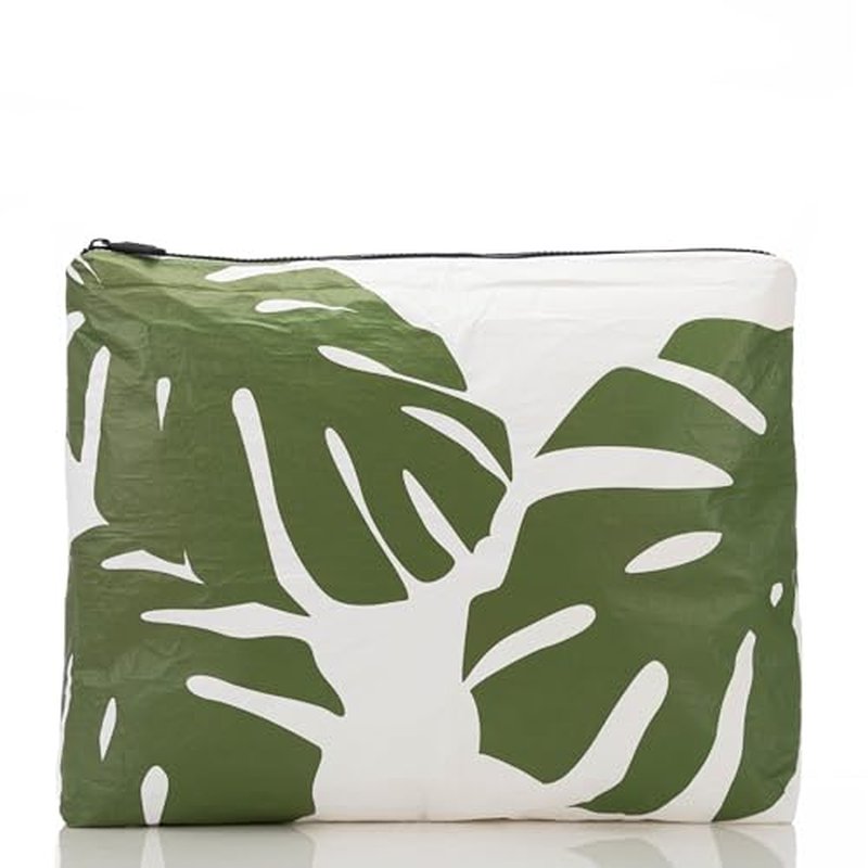 ALOHA Collection Max Pouch, Lightweight, Packable, & Splash-Proof - Durable, Washable, & Reusable Makeup Pouch for Cosmetics, Pool, Beach & Travel, Easy to Clean & Sustainable Material