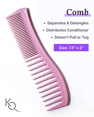 Detangling Hair Brush and Wide Tooth Comb Set for All Hair Types