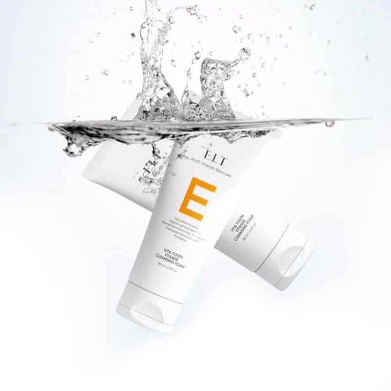 ELT Multi Vitamin Skincare Vita Youth Vitamin C Cleansing Foam, 6.08 fl oz - Brightening & Pore-Refreshing Cleanser for Glowing, Youthful-Looking Skin