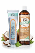 Coconut Oil Toothpaste & Mouthwash Set - Fluoride-Free Oral Care Duo