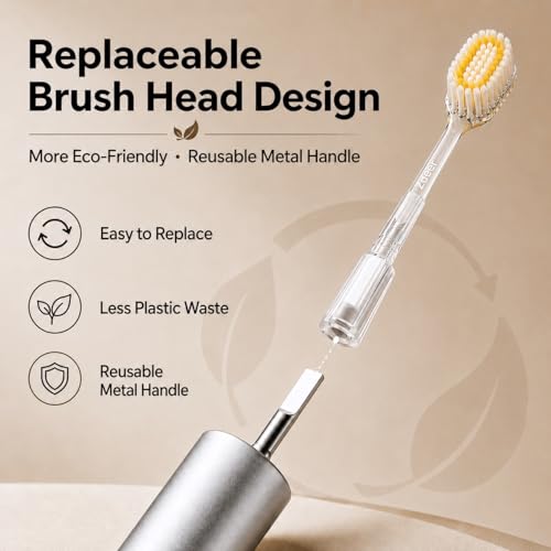 ZDEER Soft Bristle Toothbrush for Sensitive Gums - 11 Pack Replacement Heads