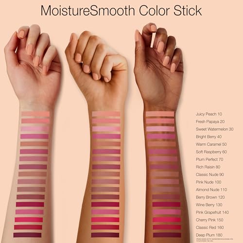 Neutrogena Moisture Smooth Color Stick for Lips, Moisturizing and Conditioning Lipstick with a Balm-Like Formula, Nourishing Shea Butter and Fruit Extracts, 120 Berry Brown.011 oz (Pack of 1)