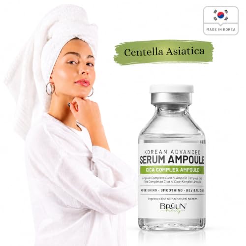 BRÜUN CICA Revival Serum Ampoule for Microneedling, Face & Body, 1.18 fl oz
