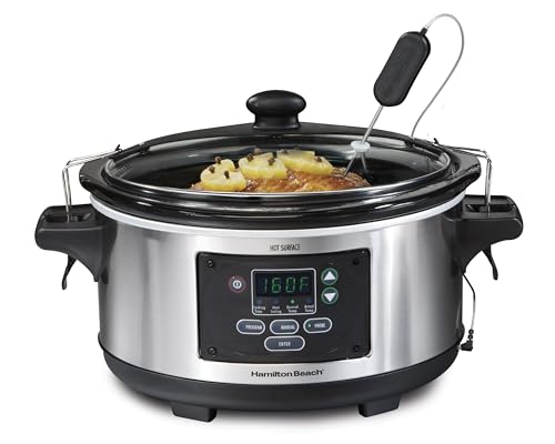 Hamilton Beach 6 Qt Set & Forget Programmable Slow Cooker - Stainless Steel