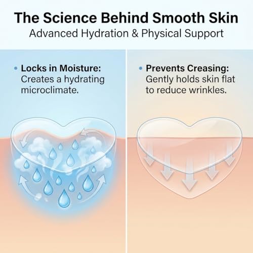 Reusable Silicone Chest Wrinkle Patches ? 2 Pack Silicone Chest Wrinkle Pad for Overnight Hydration & Skin Appearance Smoothing ? D?collet? Sleep Pads for All Skin Types