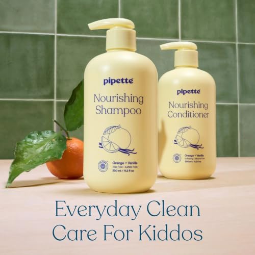 Kids Nourishing Shampoo & Conditioner Duo - Tear-Free, Moisturizing, Plant-Based for All Hair Types
