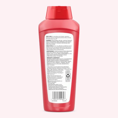 Men's Body Wash Sport Scent 18 Fl Oz Pack of 6 - Refreshing & Gentle Cleanser