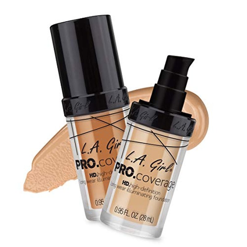 L.A. Girl Pro.Coverage Illuminating Foundation, Bronze GLM651 (Pack of 2)