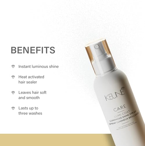 KEUNE Care Lumi Coat Luminous Shine Spray for Hair, Heat-Activated, 4.7 Fl Oz