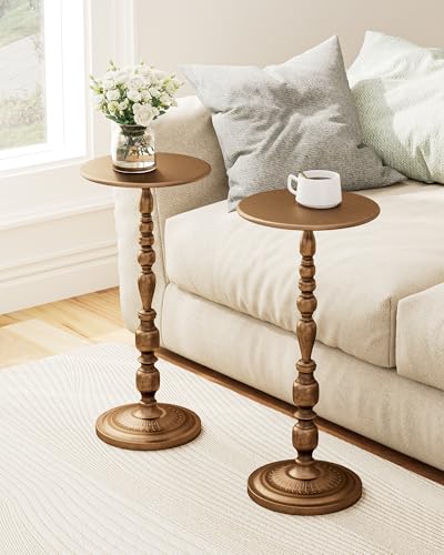 25-Inch Art Deco Bronze Side Table - Vintage Metal Accent End Table