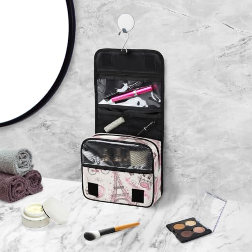Travel Hanging Toiletry Bag for Women Men with Multiple Compartments - Waterproof Cosmetic Organizer