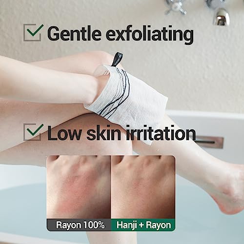 DEARCUS Korean Exfoliating Washcloth Towel 2Pcs + Bath Shower Towel1 Pack Bundle