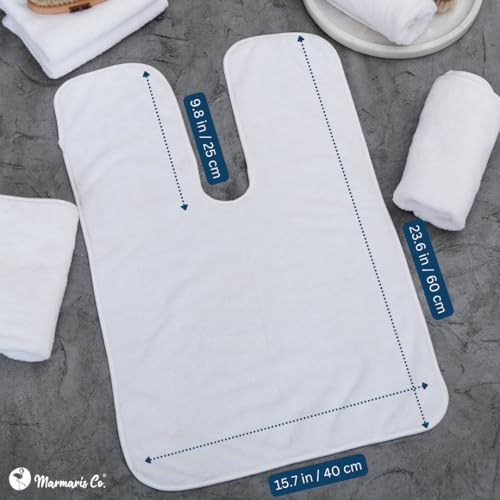 Set of 6 U-Shaped Esthetician Towels ? Soft Microfiber Facial & Massage Towels, Spa & Salon Essentials for Facials, Skincare, and Massage Treatments