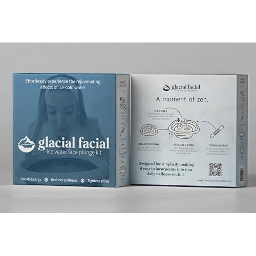 Glacial Facial Ice Water Face Plunge Kit, Chemical Free, Face Mask Alternative for Smooth Skin