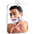 Shatterproof Shower Mirror for Shaving with Hook (Lager 11 x 7 inch) 40% Cheaper Than The Original,Unbreakable Deluxe Plexiglass Makeup Mirror,Bathroom Wall Hanging,Portable Handheld Camping