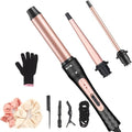 Small 3-in-1 Ceramic Curling Wand Set with 0.35