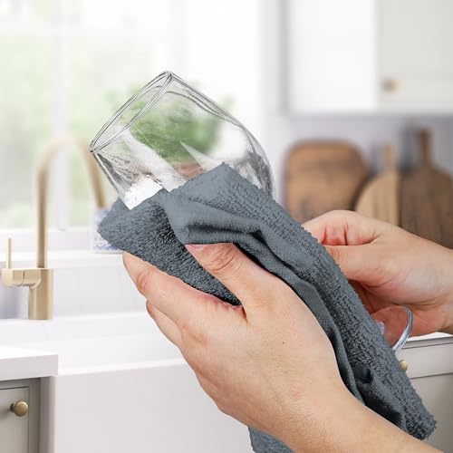 Avalon Towels Grey Pack of 120 14x17 Inch Cotton Reusable Cleaning Rags