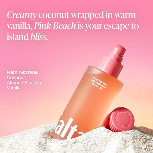 Saltair Body Oil and Multi-Lipid Body Butter Set ? Deep Moisture, Hydrating After-Shower Skincare Duo ? Pink Beach Scent