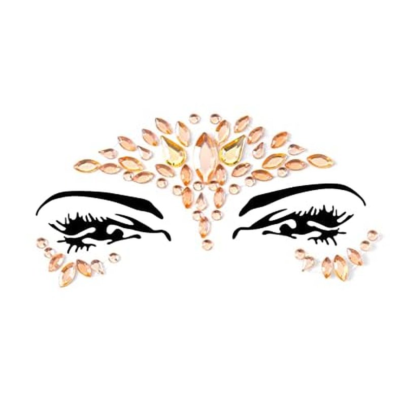 Face Gems Adhesive Glitter Jewel Tattoo Sticker Festival Gems Rave Party Body Make Up (9 PCS Z9ZAKMIXA)