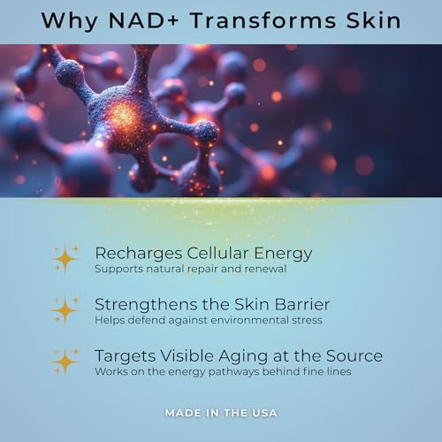 NADIA NAD+ Power Serum for Face, Neck & D?collet? ? Anti-Aging, Hydrating Skin Serum ? 15 ml / 0.5 fl oz (Made in USA)