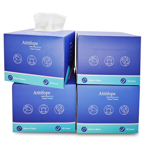 Disposable Cloths For Face 200Count Travel Cleaning Cloths Makeup Remover Wipes (4Boxes)