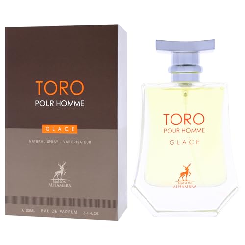 Maison Alhambra Toro Pour Homme Eau de Parfum Spray 3.4oz - Citrusy Aromatic Woody Fragrance for Men