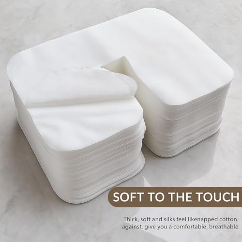 Ypfyed 500 Piece Disposable Face Cradle Covers Ultra Soft Face Rest Covers for Massage Tables & Chairs