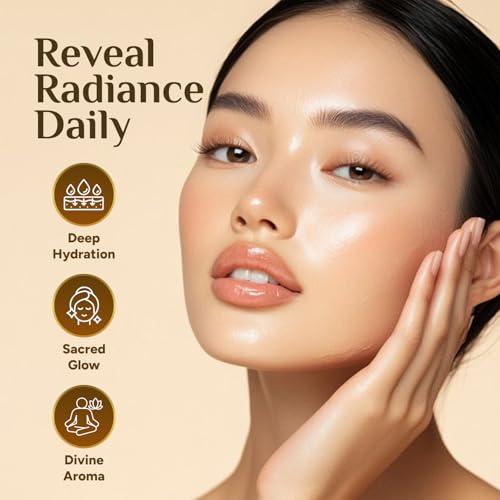 Pure Organic Moringa Oil with Blue Lotus Flower ? Deep Hydrating & Anti-Aging Ritual Oil for Skin, Hair & Nails ? Premium 100% Cold Pressed Moringa Seed Extraction, Nourishes & Hydrates Skin 2oz.