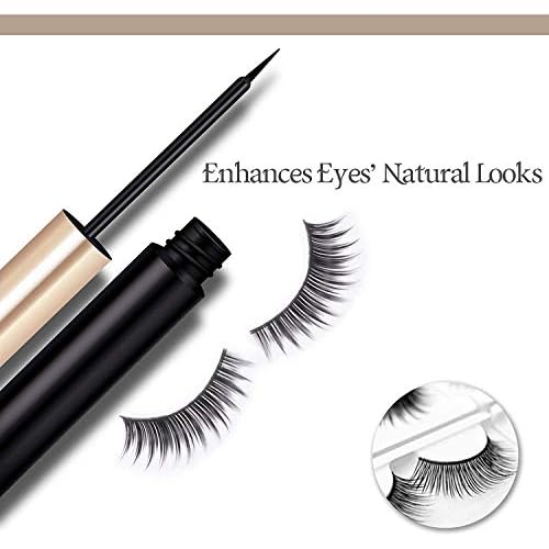 Magnetic Eyelashes With Eyeliner Kit 3D different Lengths & different Style Magnetic Eyelashes False Lashes Natural Look - No Glue Needed (5-Pairs With 2-Eyeliner)