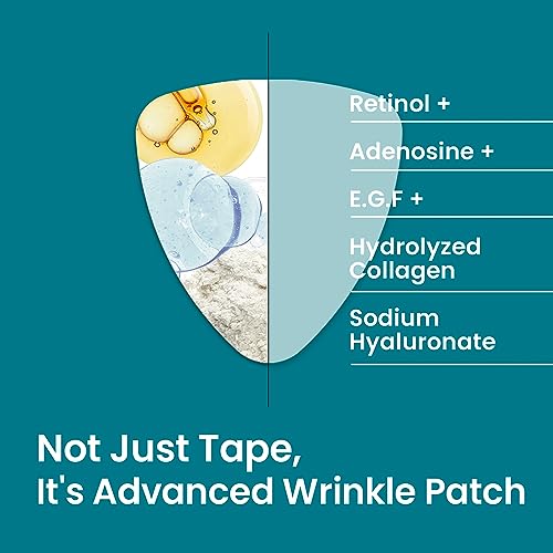 360¡Æ Smoother Set, Wrinkle Patches for Forehead, Neck, Smile Line, and Frownline| Korean Skincare with Retinol, Collagen, & Hyaluronic Acid| Overnight Wrinkle Treatment Invisible Tape