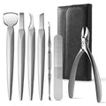 FERYES 7PCS Pedicure Tool Kit - Ingrown Toenail Removal & Foot Grooming Set