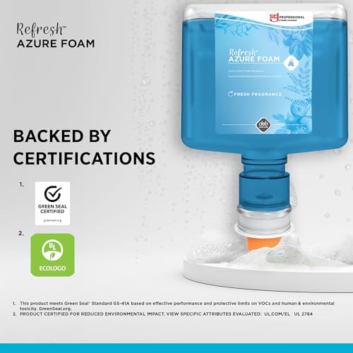 SC Johnson Professional Refresh Azure Foam Hand Soap 1.2L Touch-Free, Pack of 3 - Fresh Apple Scent