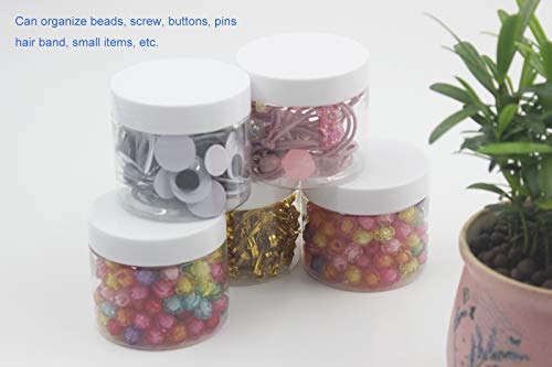 28 Pack 5 oz Plastic Slime Jars with White Lids - Clear, Leak-Proof Storage Containers