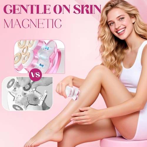Women's Electric Razor for Legs & Bikini - Waterproof Rechargeable Trimmer Pink