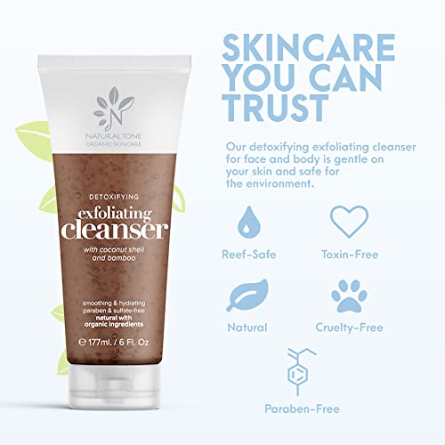 Natural Tone Organic Skincare Detoxifying Exfoliating Cleanser 6oz