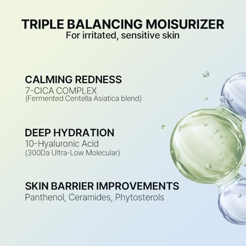 Hydrating Face Moisturizer for Sensitive Skin - Calming, Vegan, Fragrance-Free, 2.7 fl oz