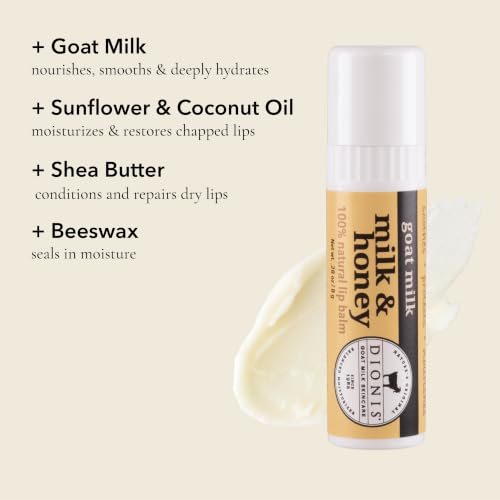 Dionis Goat Milk Deluxe Lip Balm Set Assorted Flavors - 6 Pack