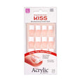 Kiss Salon Acrylic French 28 Count Long Length Nude (Pack of 6)