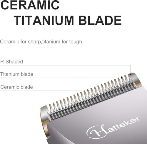 Hatteker Cordless Waterproof Beard Trimmer for Men - Gray