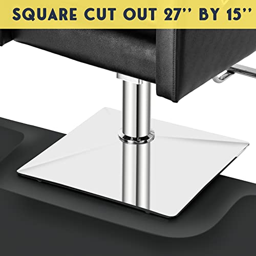 3' x 5' 1/2 Inch Thick Anti-Fatigue Salon Mat for Hairstylist Standing - Square Base, Waterproof Cushioning