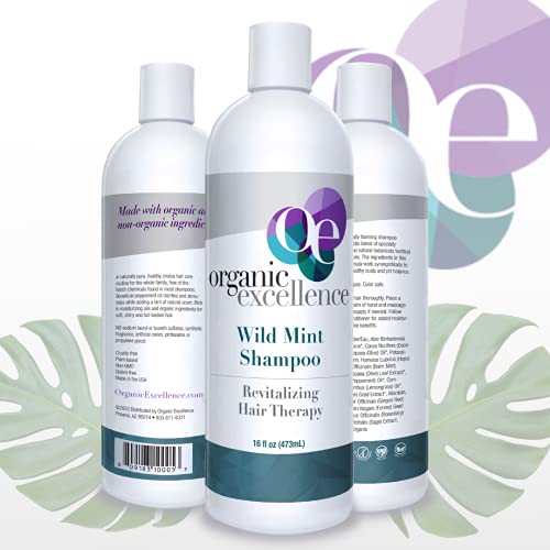 Organic Excellence Wild Mint Moisturizing Shampoo - Rosemary, 16 oz - Variation 1