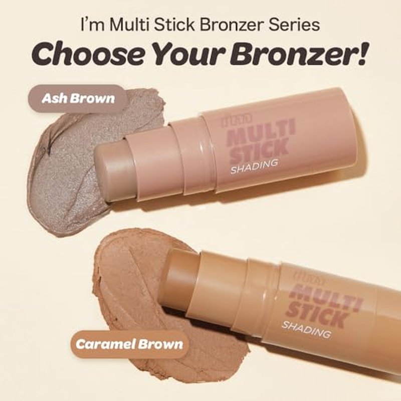 I'M MEME Shading - I'm Multi Stick 001 Bronzer | Easy Blending, Matte Finish, Suitable for Beginners, Lightweight, Natural Contour Makeup, Daily Use, Natural Blur Effect, Stocking Stuffers, 0.24 Oz