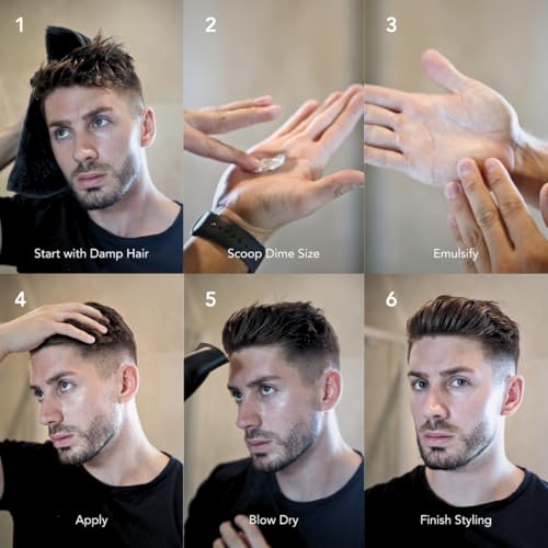 BluMaan Meraki Wax Fiber for Men - Hair Volumizer & All-Day Hold, Natural Finish, Pre & Post Styling, 2.5oz