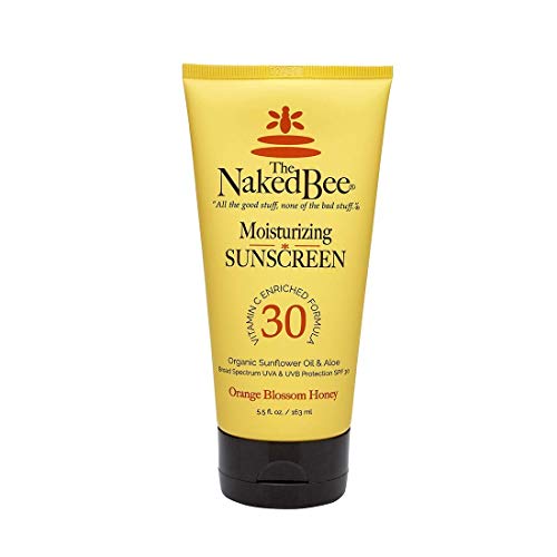 The Naked Bee Bundle Vitamin C Face & Body Moisturizing Sunscreen + Orange Blossom Honey Everyday Facial Gel 5.5 oz + Orange Blossom Honey Lotion and Lip Balm Set