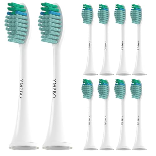 YMPBO Green Toothbrush Replacement Heads for TAO Clean UV Sanitizing Sonic Toothbrush - 10 Pack