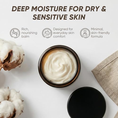 Tayyib Halal Tallow Balm, Manuka Honey and Grass-Fed Tallow Moisturizer for Face & Body, Unscented, Whipped smooth, absorbs fast, no heaviness, 4 oz